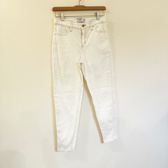 Abercrombie Kids High-Rise Mom Jean sz 15/16 Cream White Jeans - Picture 4 of 9